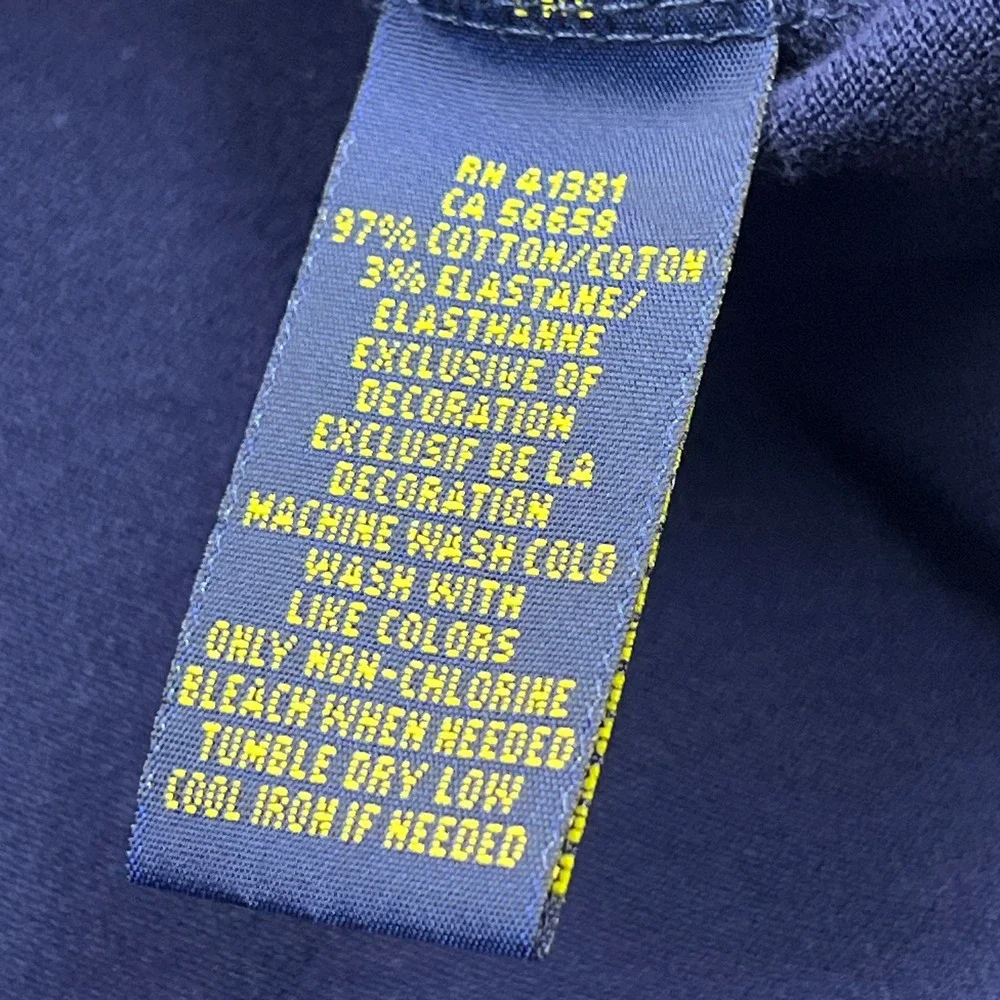Polo Ralph Lauren Polo Shirt Mens Medium Blue Knit Stretch Slim Fit Pony Logo